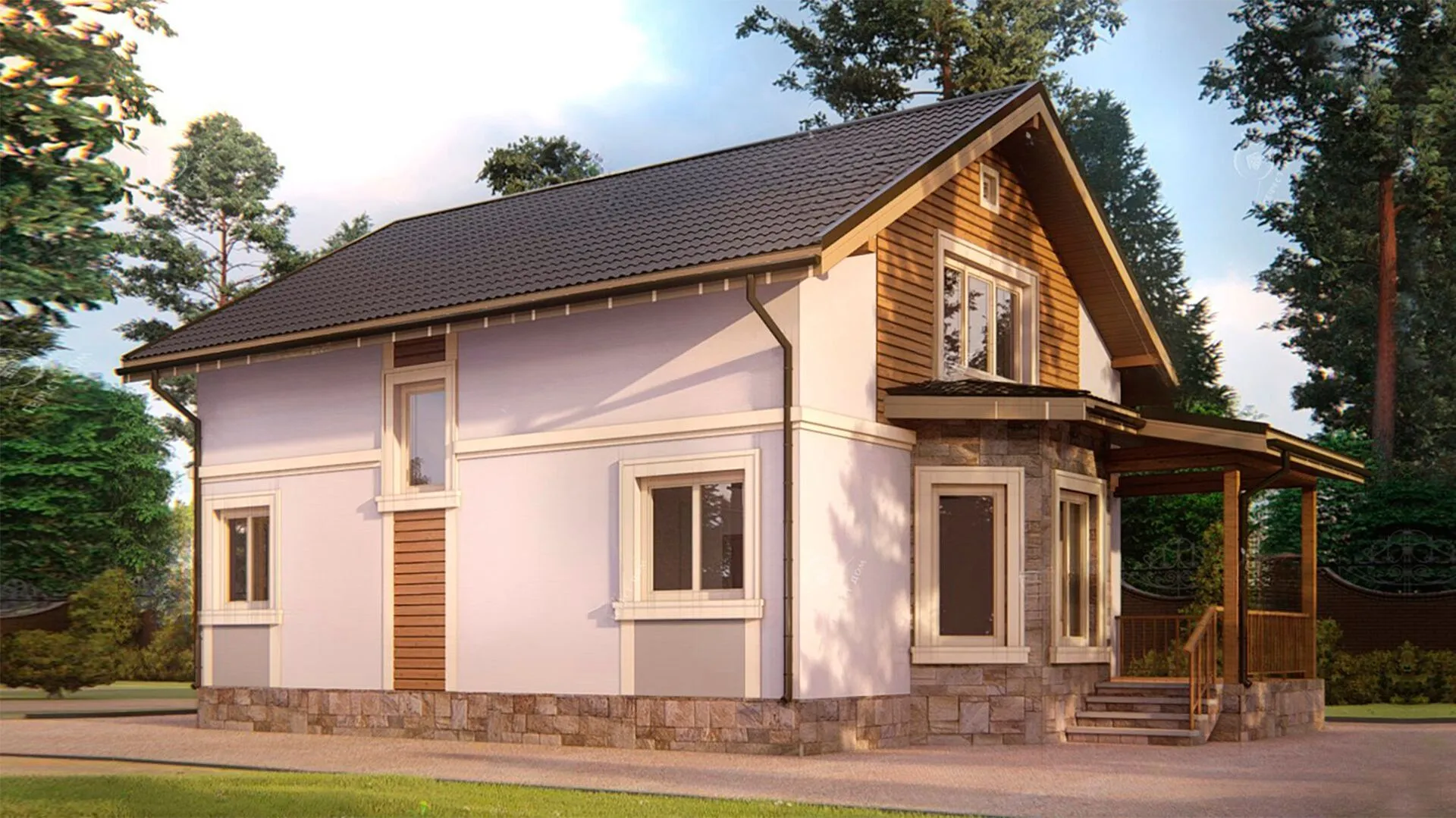 Дом из арболита №4