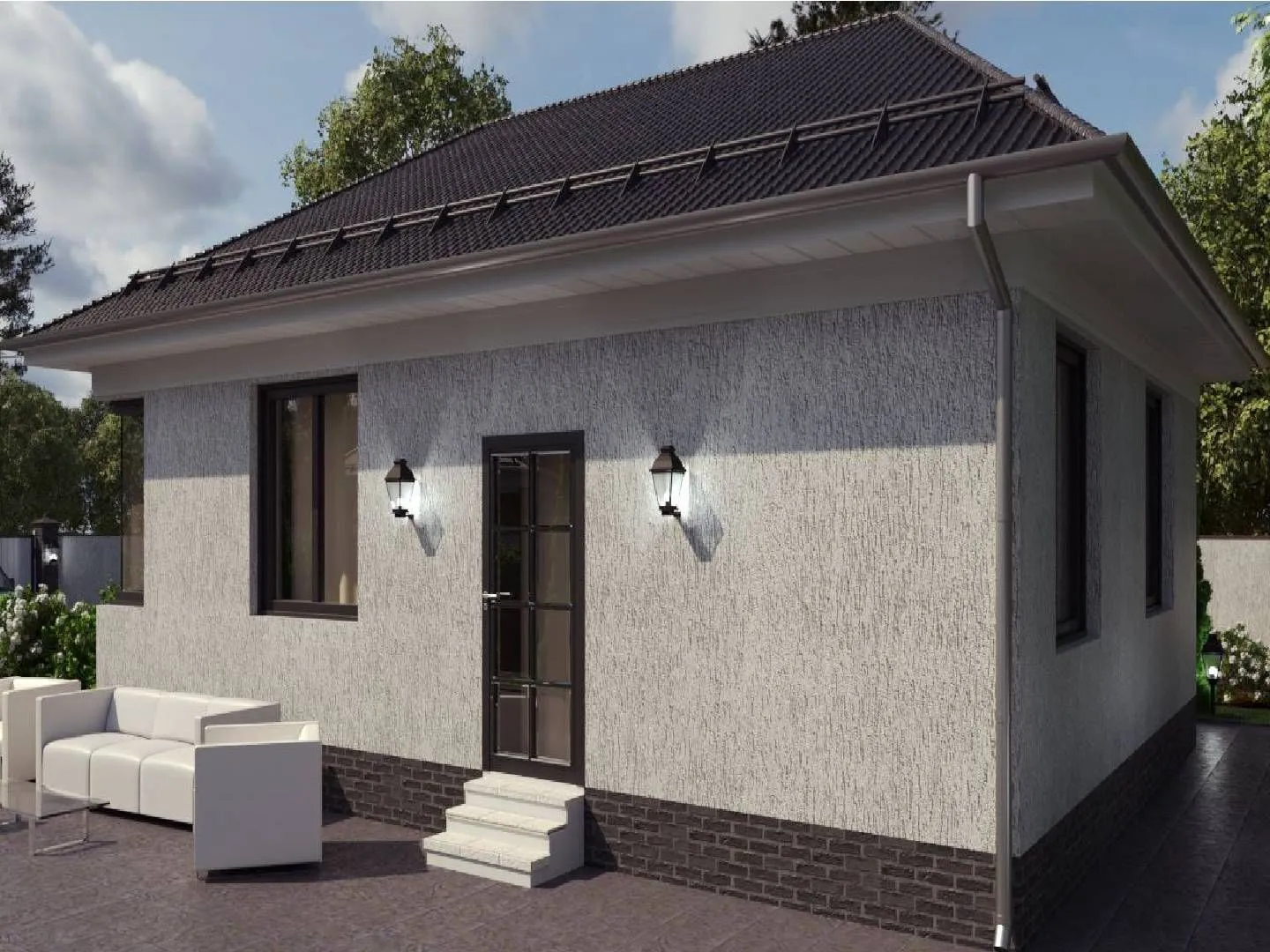 Одноэтажный коттедж 