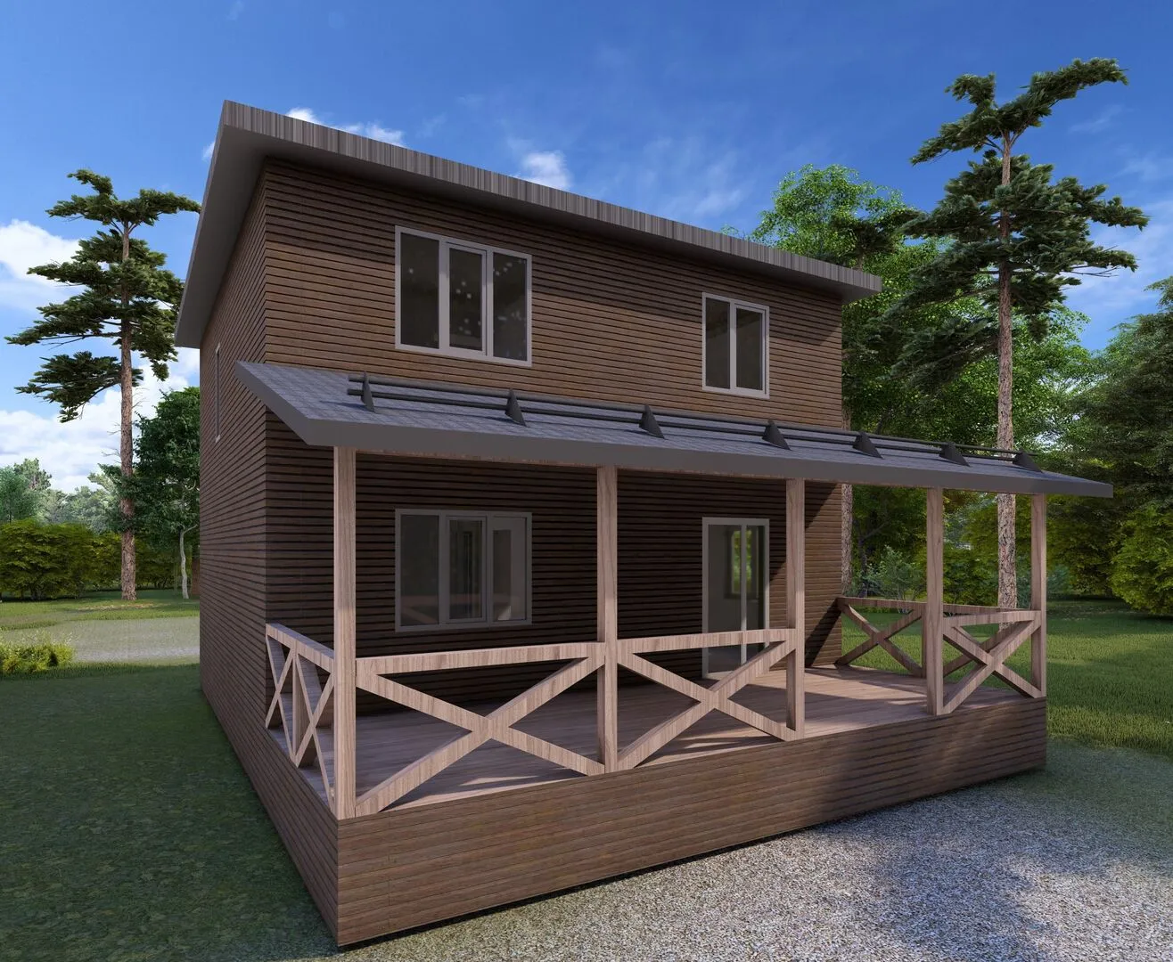 Двухэтажный комфортный дом Н-1