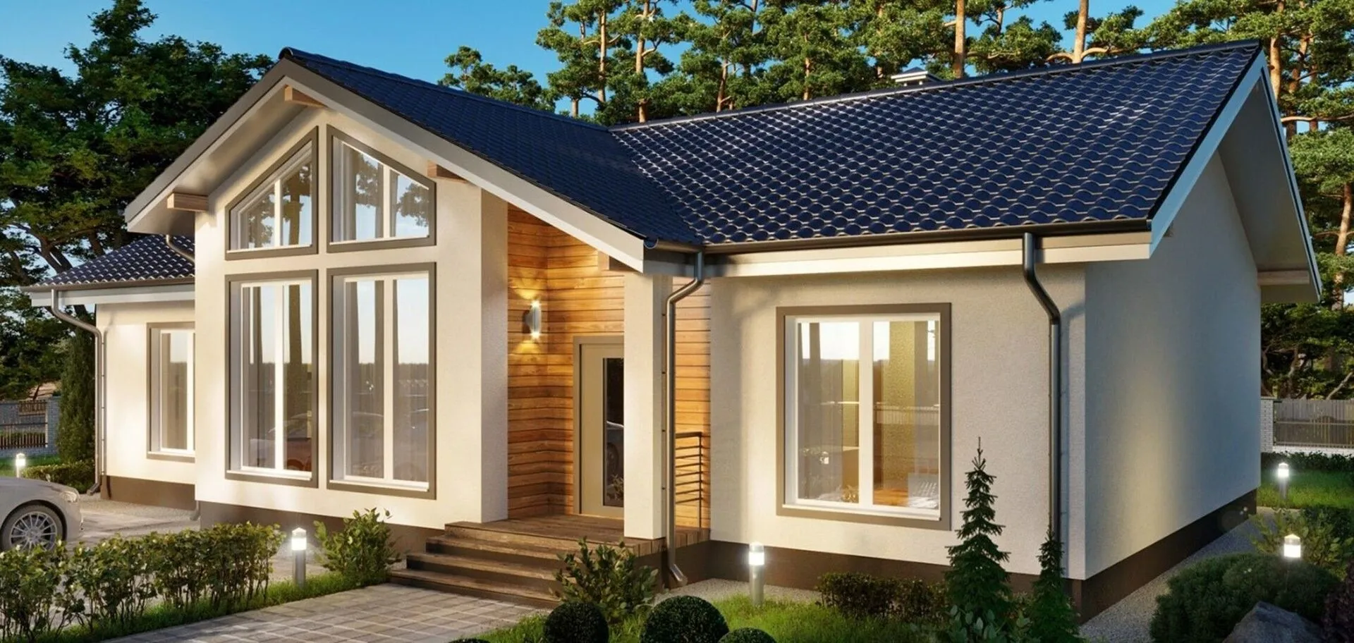 Одноэтажный дом по проекту № 9