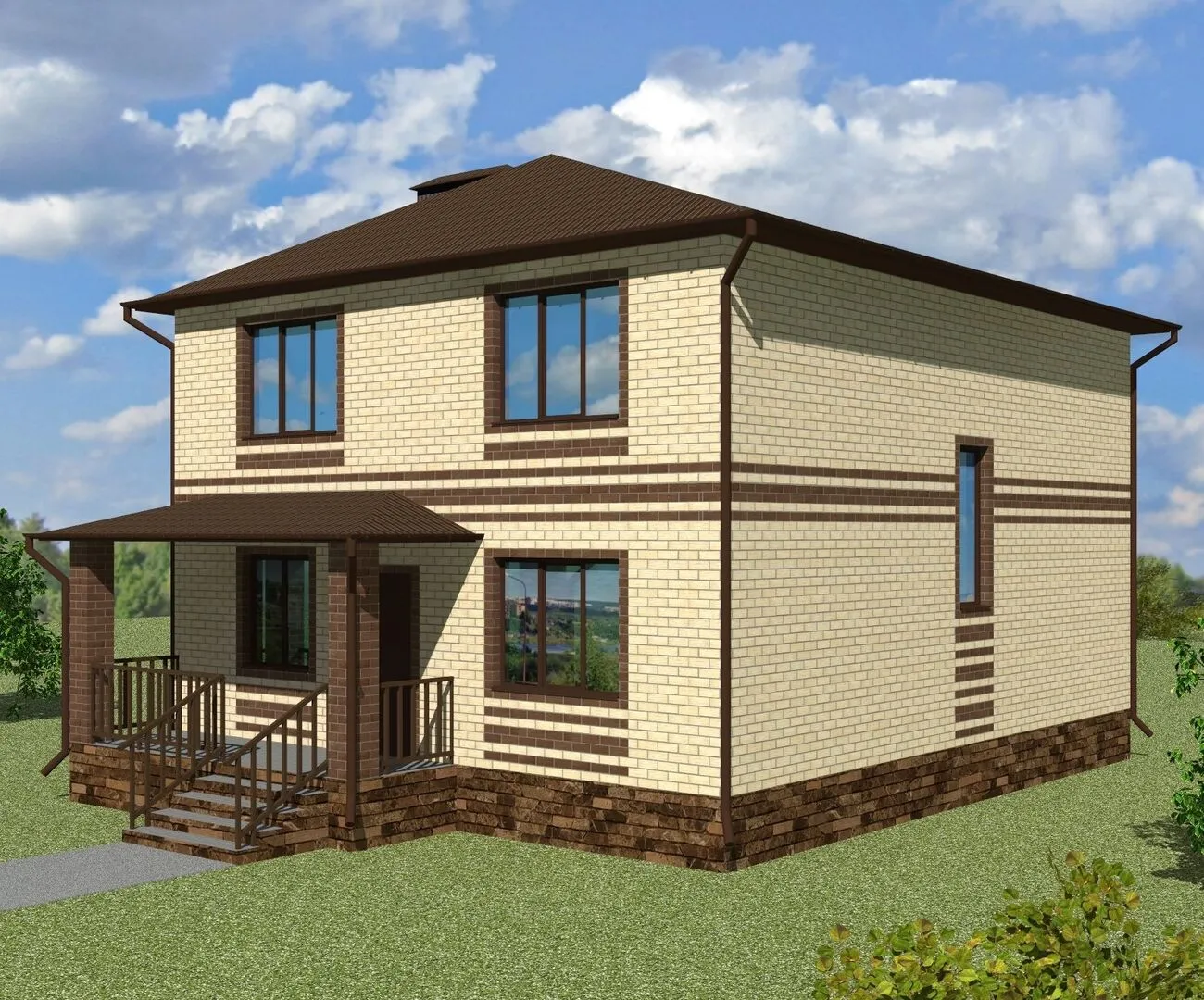 Двухэтажный дом В180