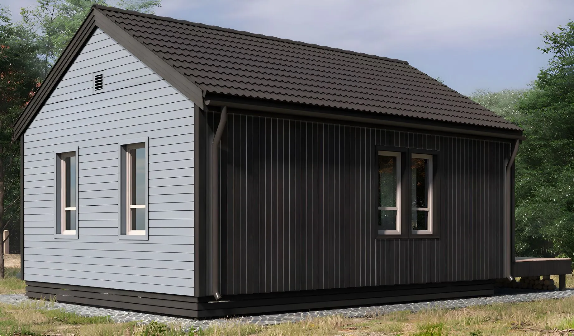 Одноэтажный дом Сканди Дача-59 ВМ