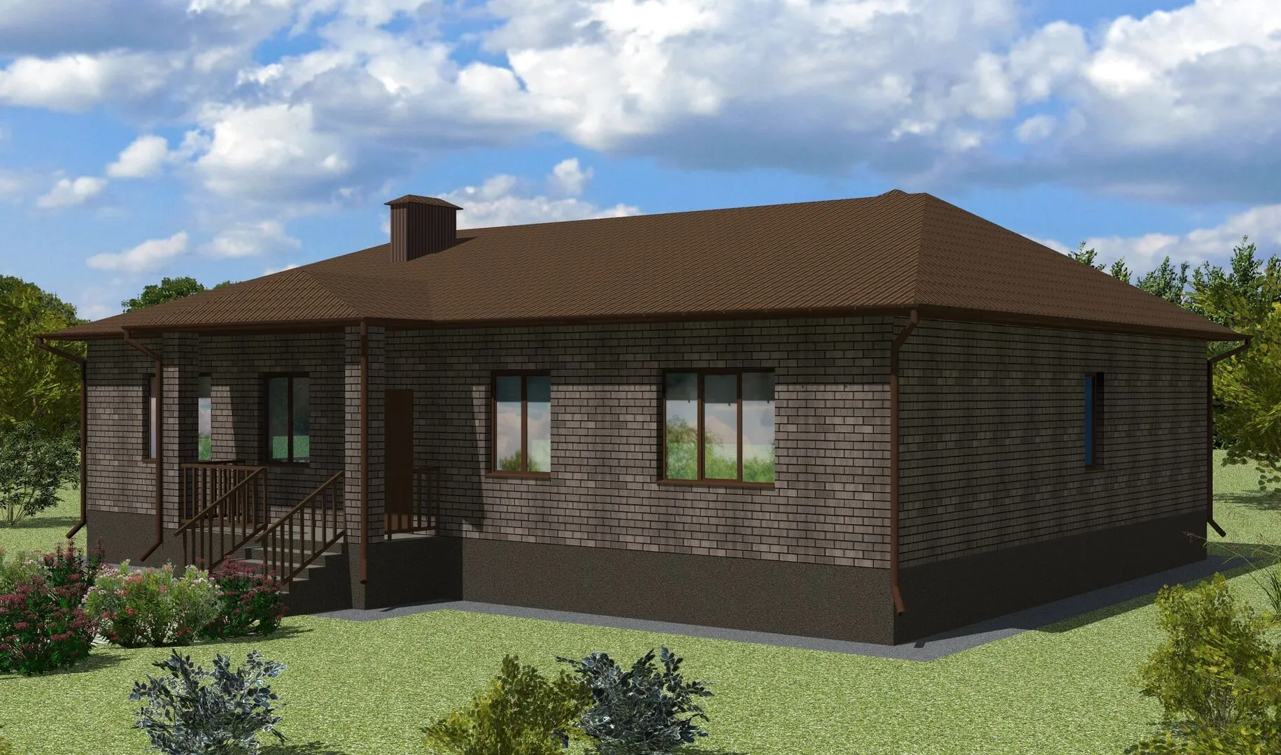 Одноэтажный дом А150