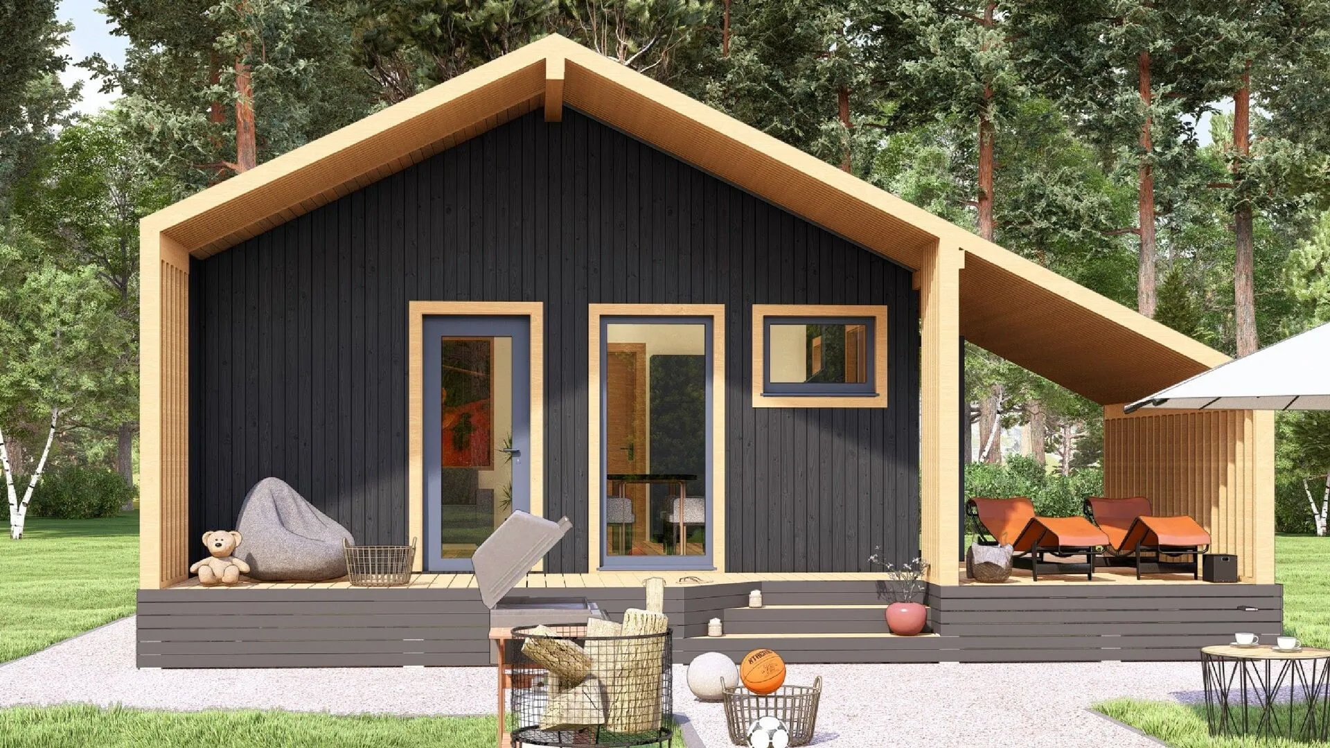 Одноэтажный каркасный дом Астра-2