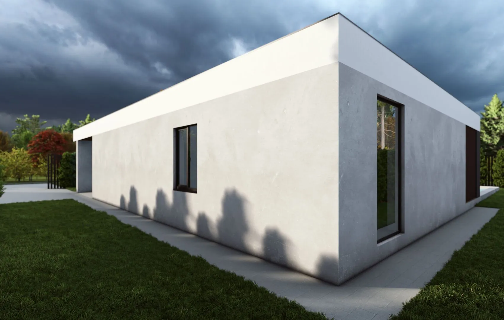 Дом с гаражом в стиле “Line house”