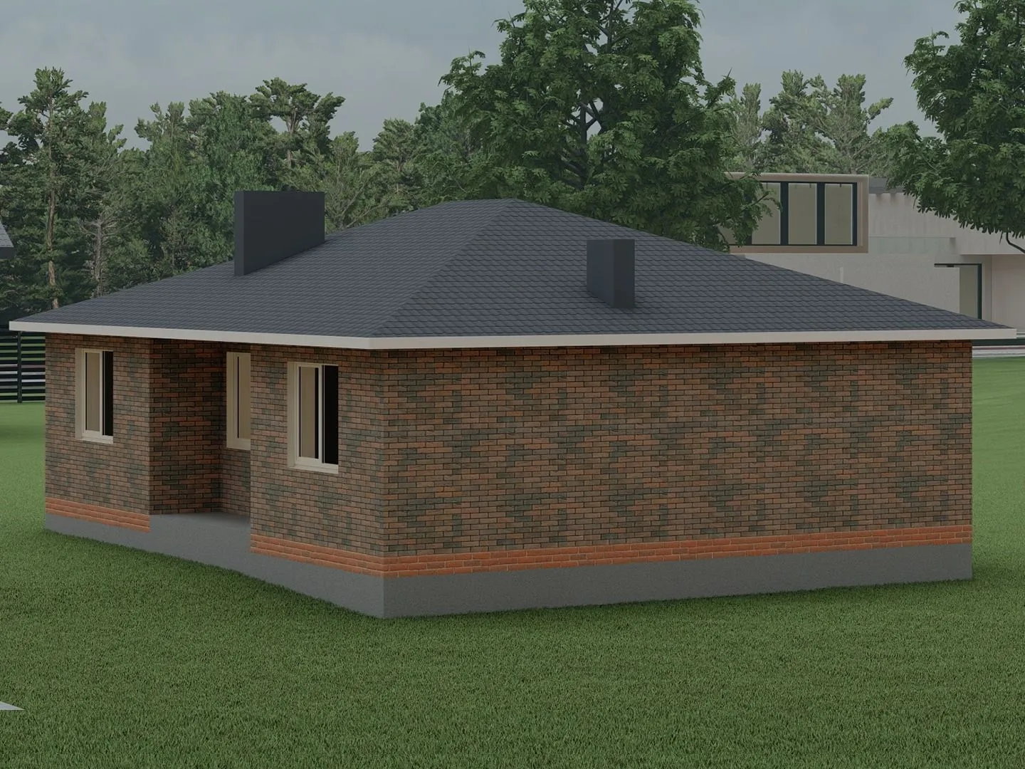 Одноэтажный дом РН 103,4 с террасой