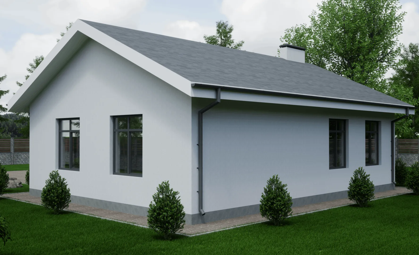 Дом из газобетона Росси 93,8 м2