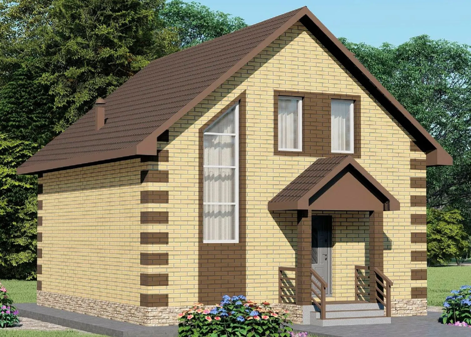 Проект мансардного дома №9