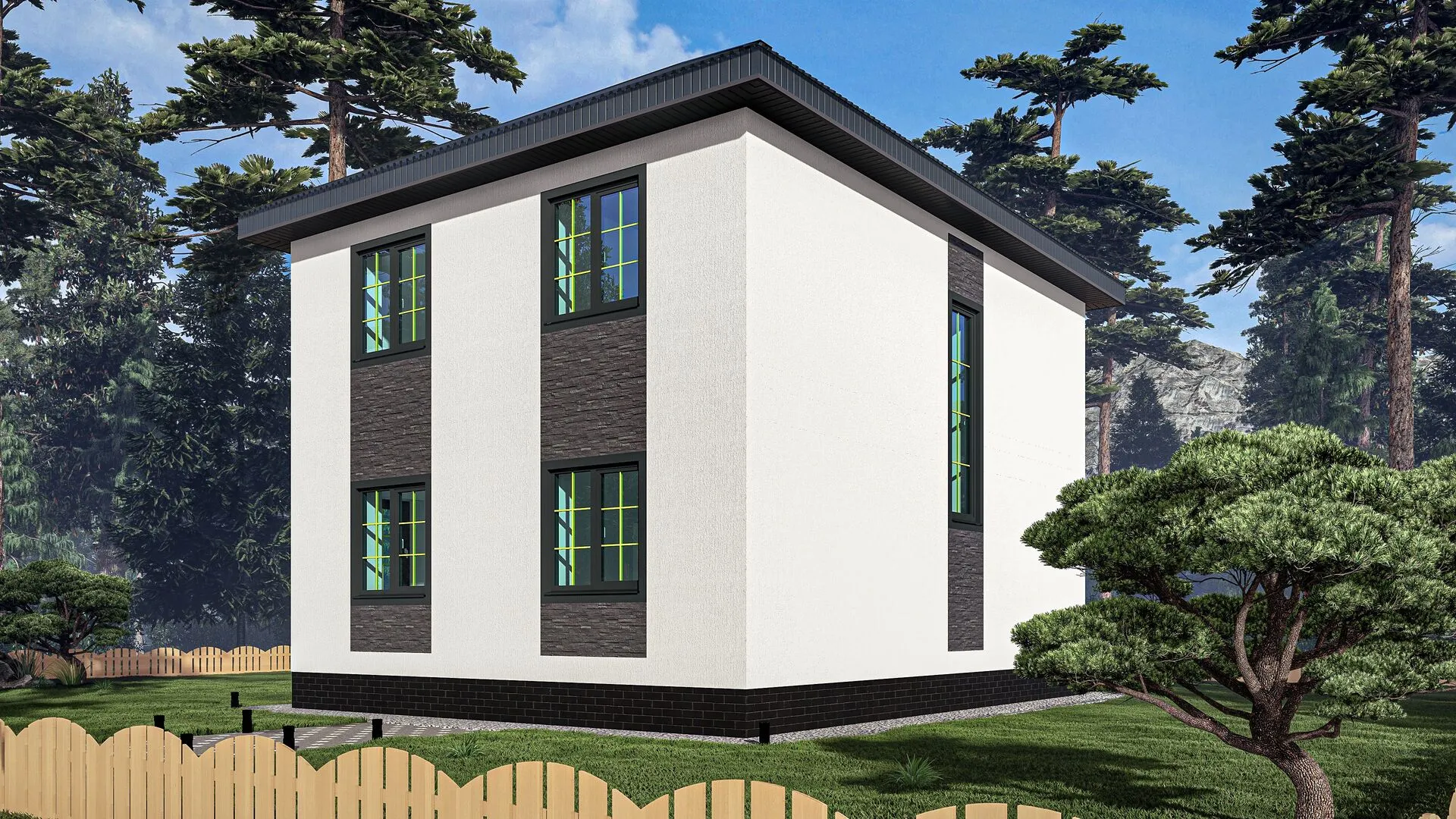 Двухэтажный дом с кухней-гостинной