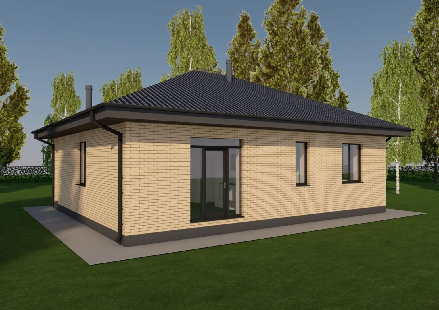 МК-01-2024 одноэтажный дом площадь 75 кв.м.