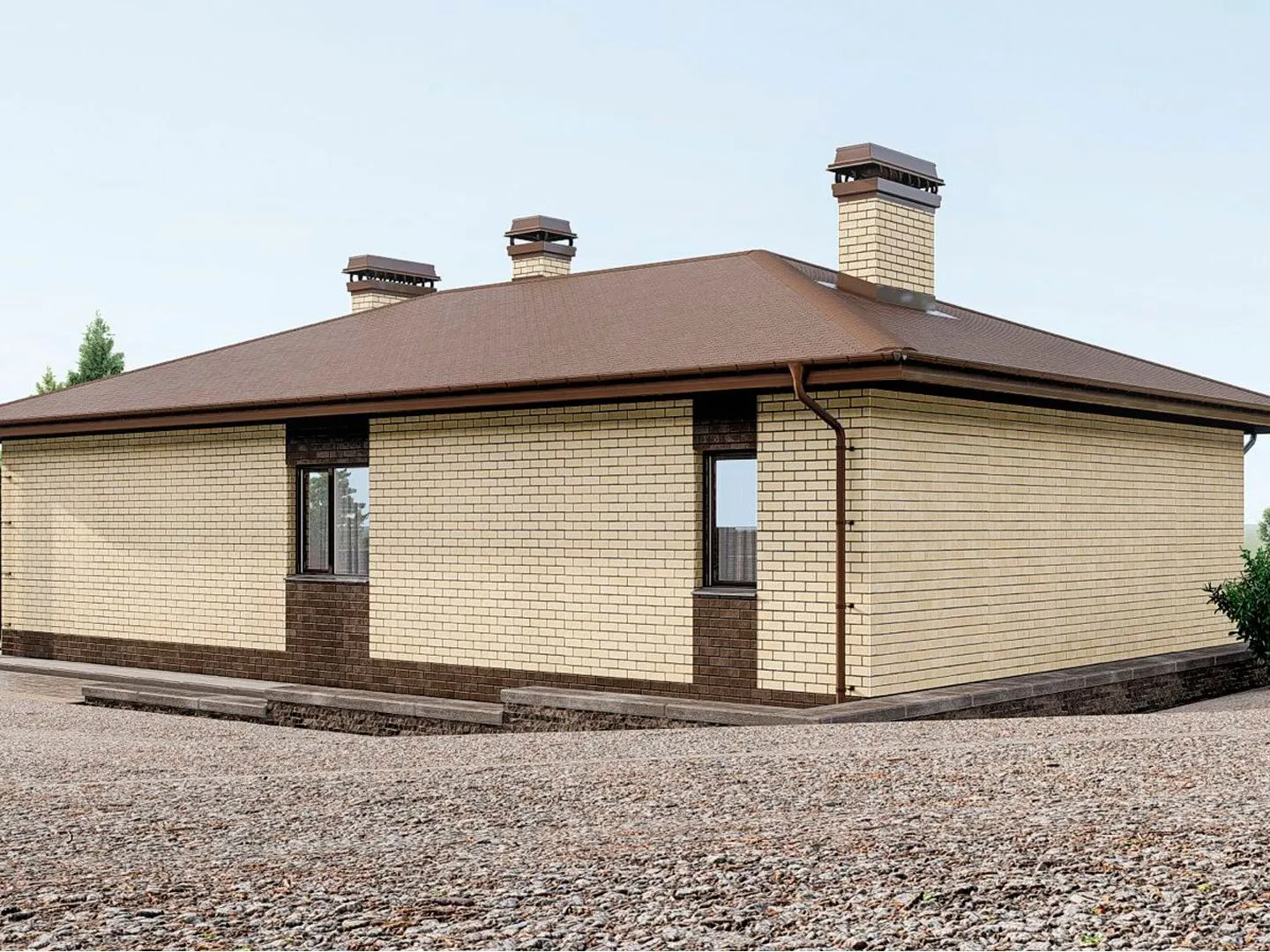 Дом из кирпича S004