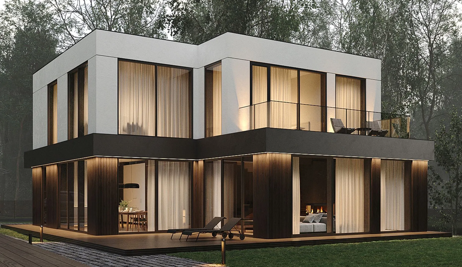 Дом в стиле хай-тек HT-205