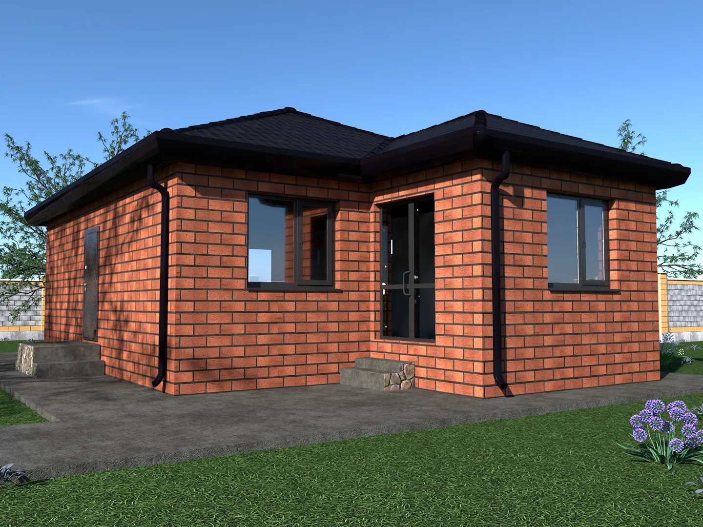 Одноэтажный дом Wright-74