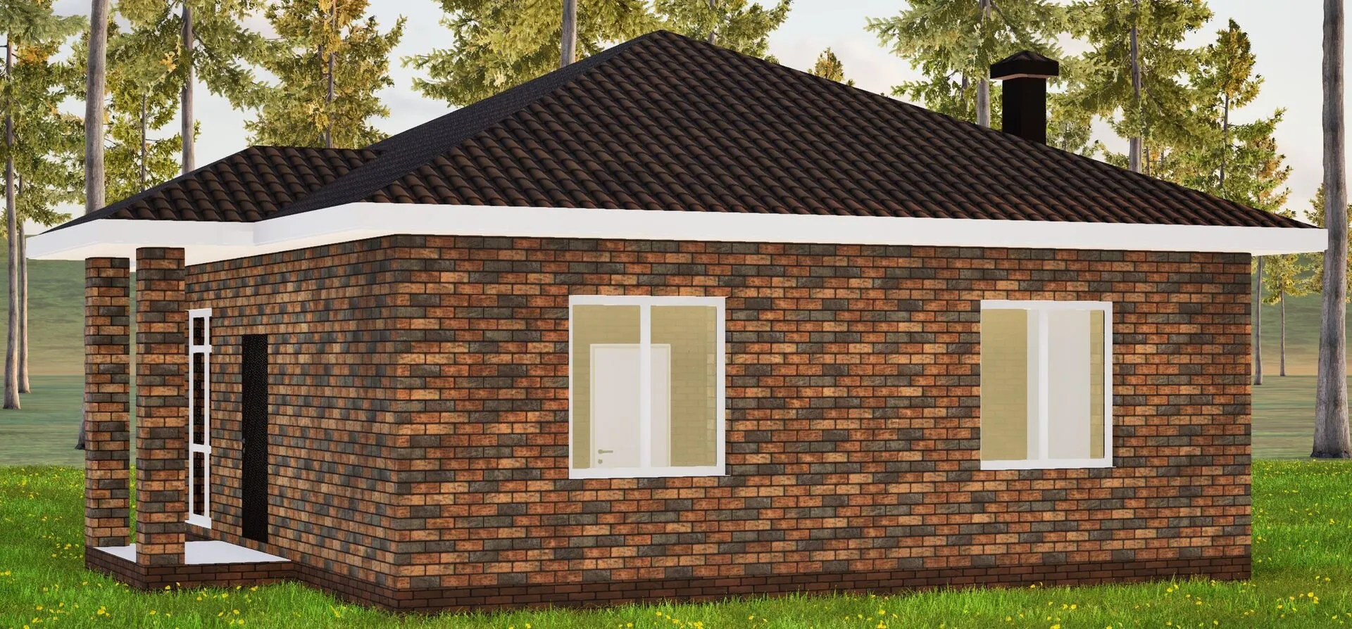 Кирпичный дом 65 м² (Пестрецы)