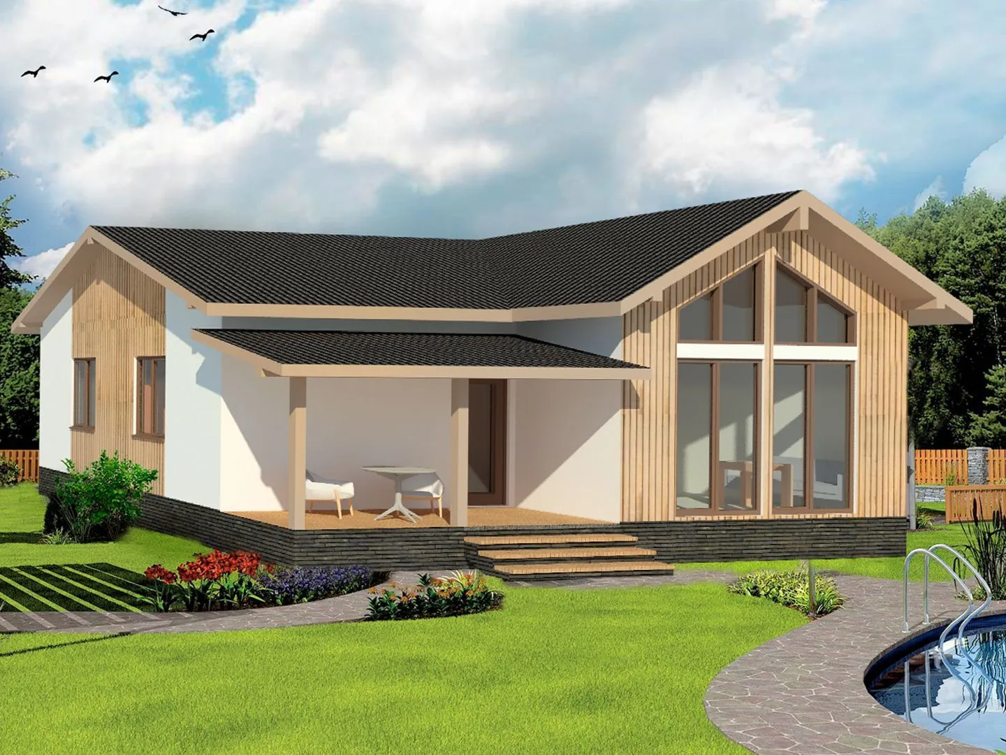 Одноэтажный дом Эрвин