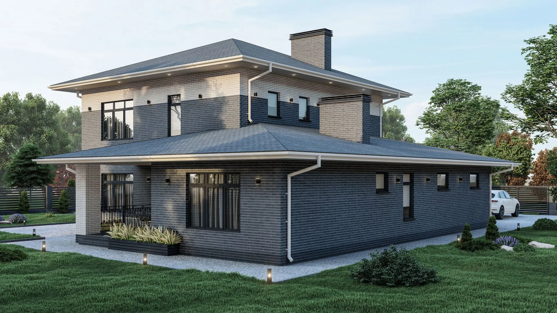 2х этажный кирпичный дом 262м2