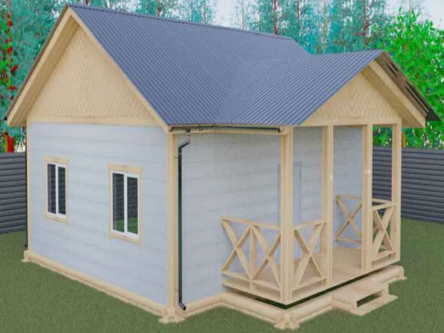 Жилой дом 7х8