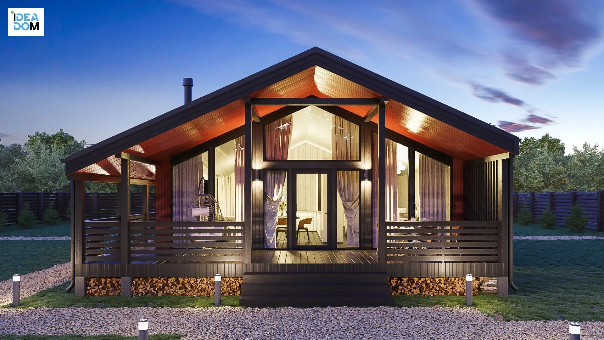 Одноэтажный барнхаус LATO-85+ PANORAMA