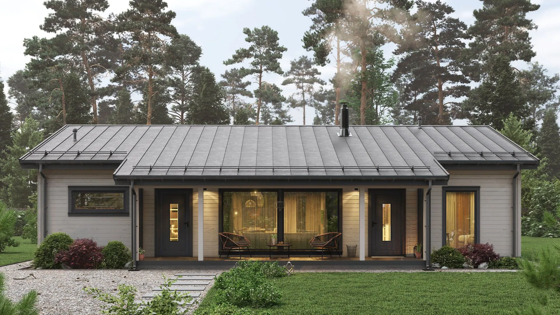 Одноэтажный дом Финляндия-110