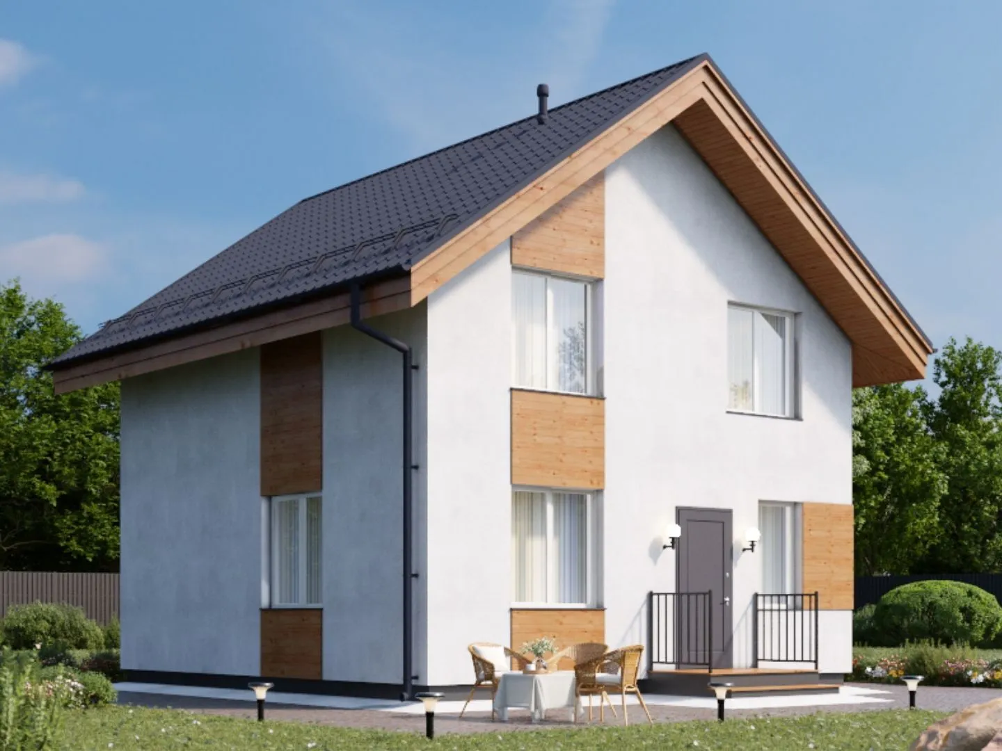 Дом с мансардным этажом 