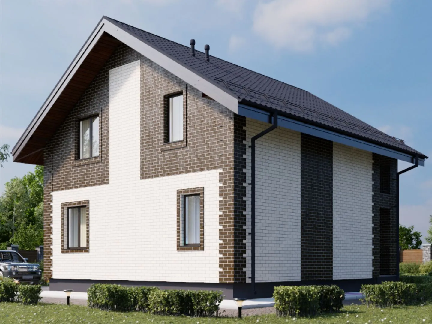 Дом с мансардным этажом 