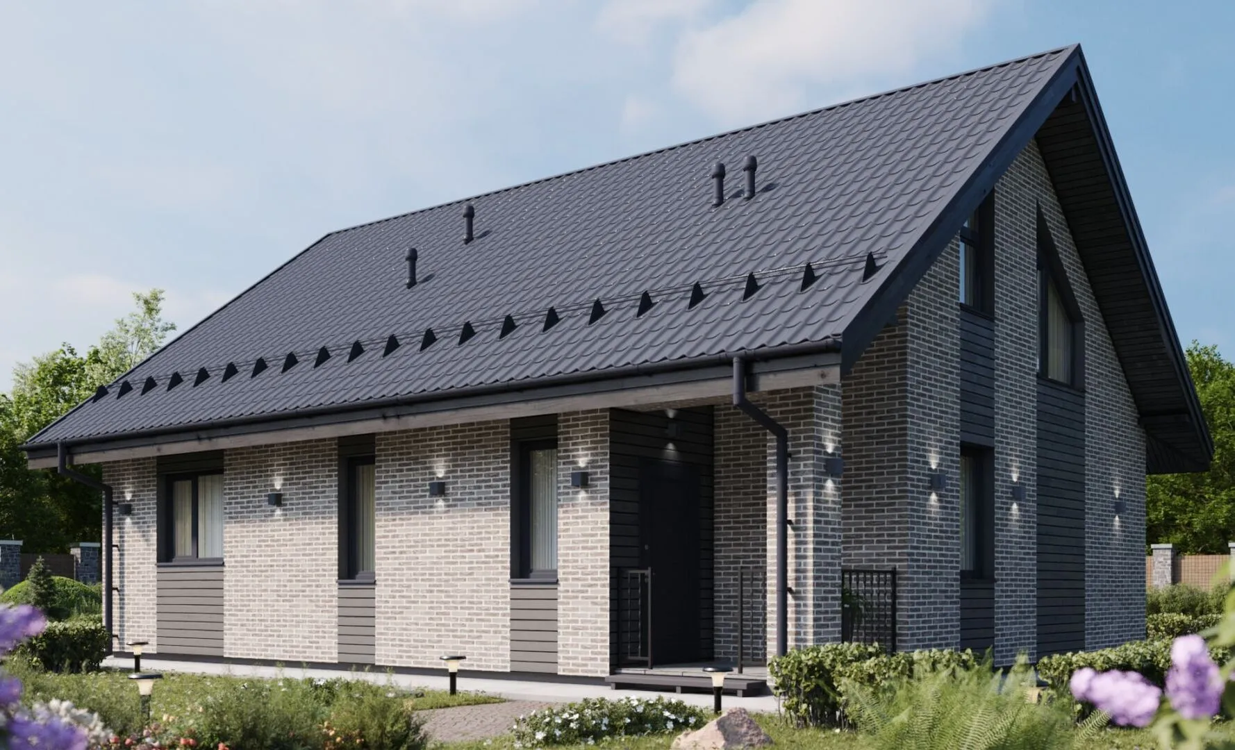 Дом с мансардным этажом 