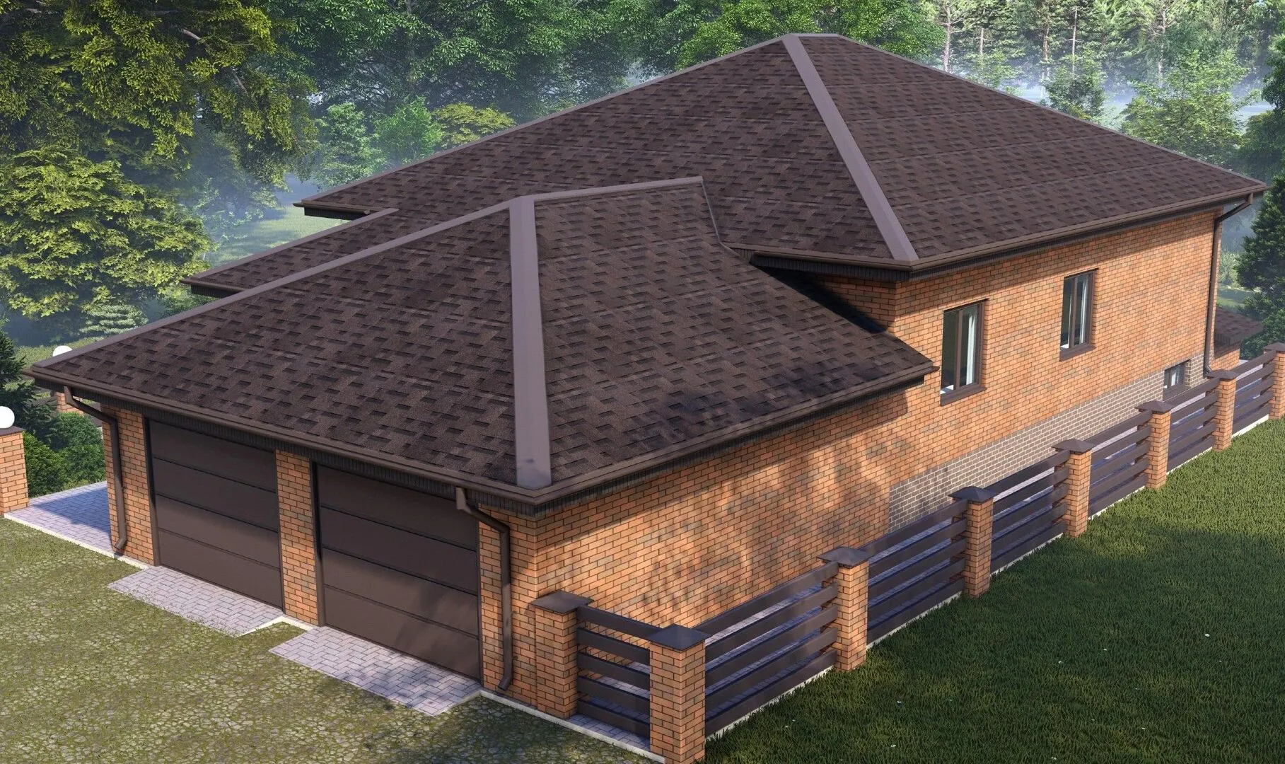 Одноэтажный дом с гаражом ПРОРЫВ-2024