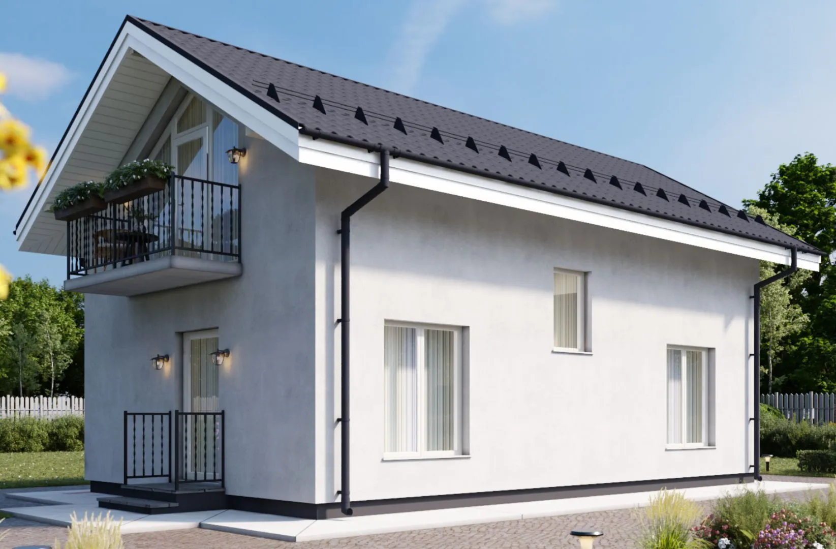 Дом с мансардным этажом 