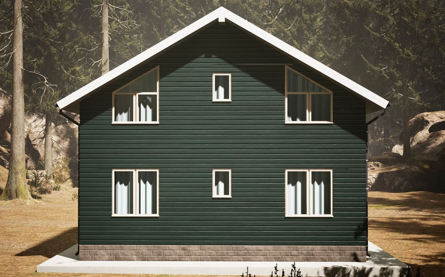 Каркасный дом 9х9 Гарден