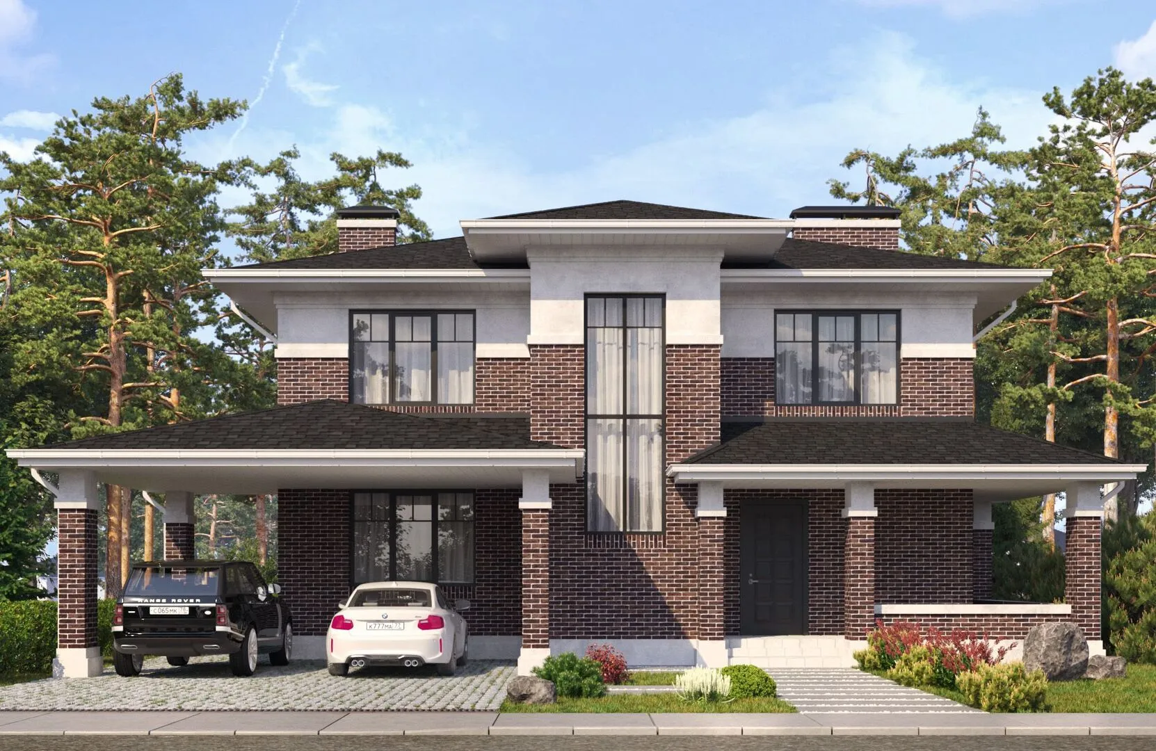 Современный двухэтажный дом №212