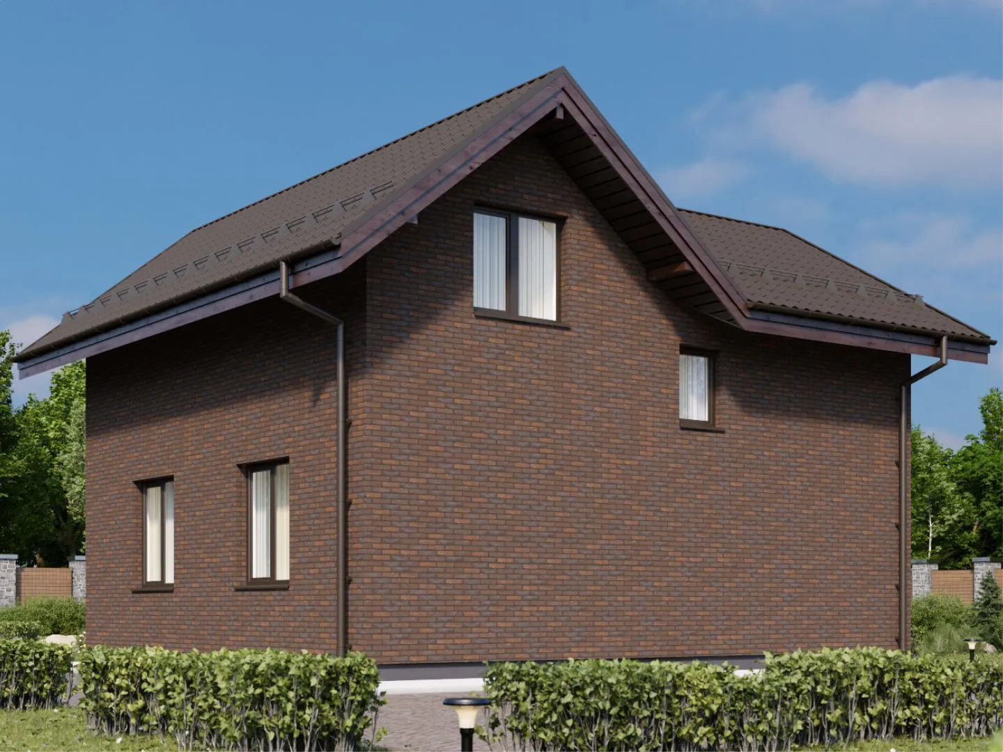 Дом с мансардным этажом 