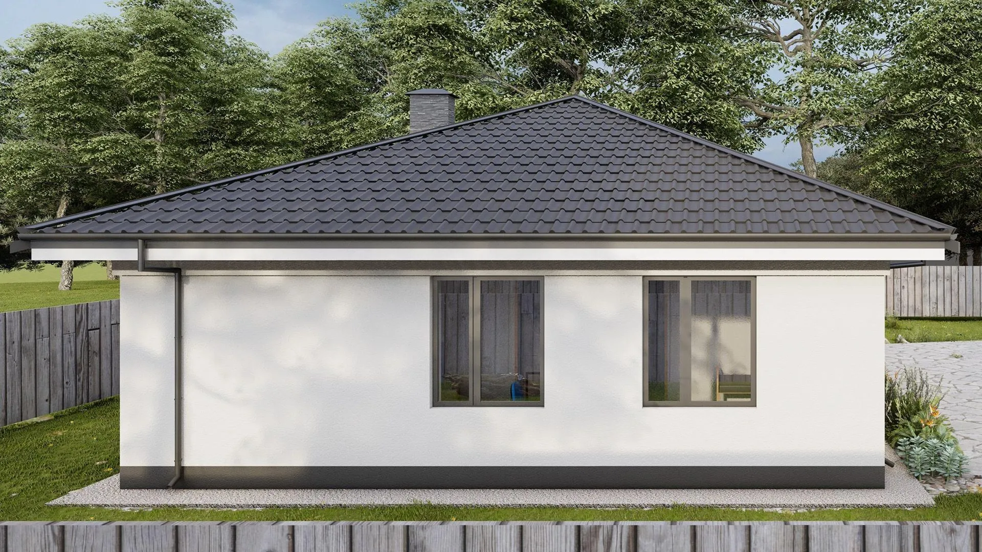 Проект Одноэтажный загородный дом Д-77