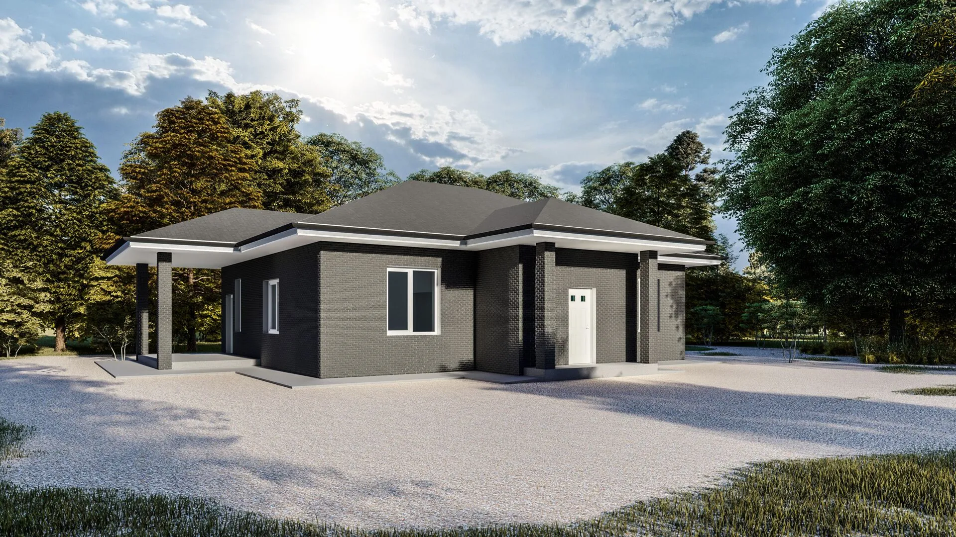 Одноэтажный индивидуальный дом №Н-100