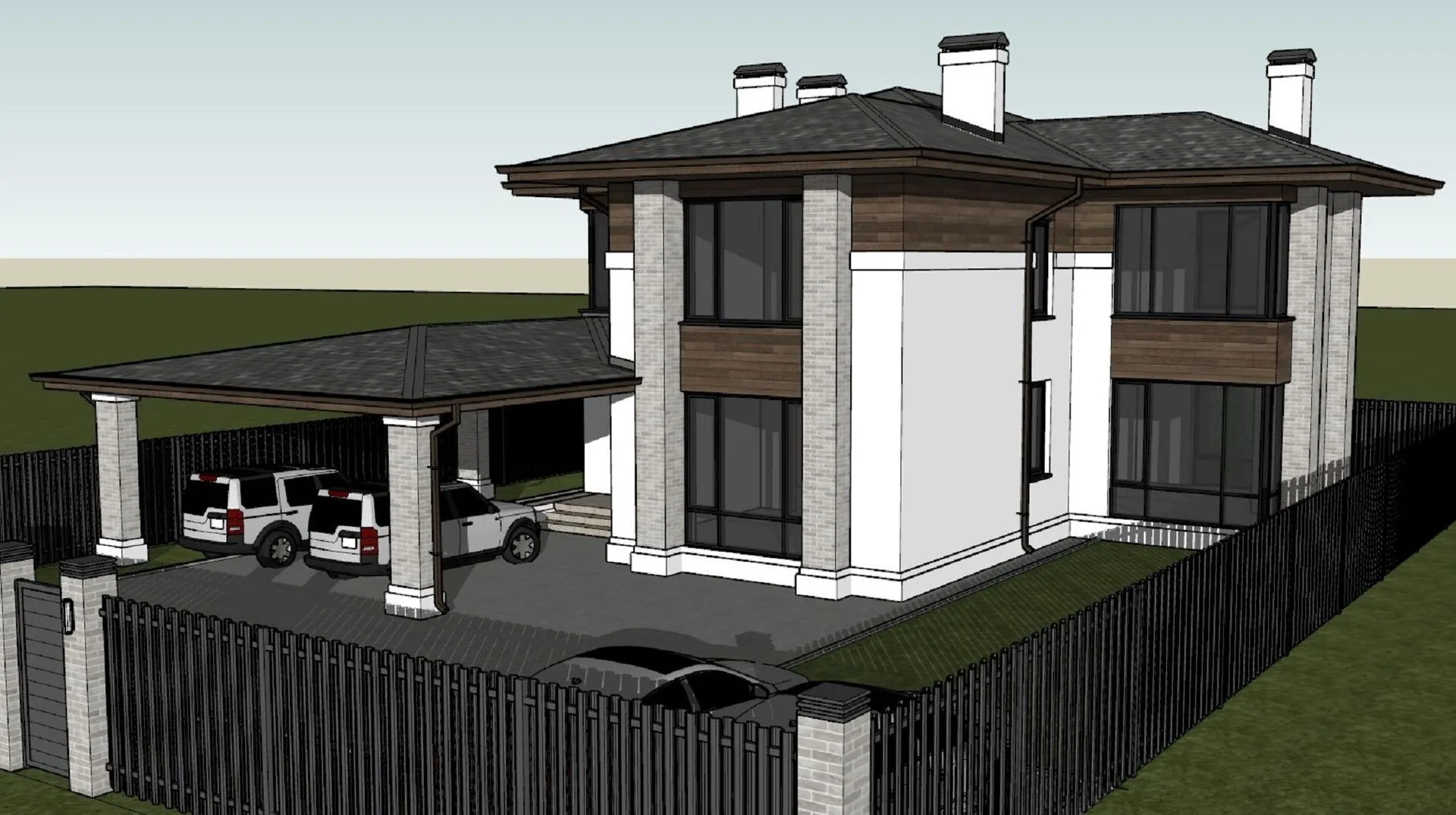 Двухэтажный дом со вторым светом №241