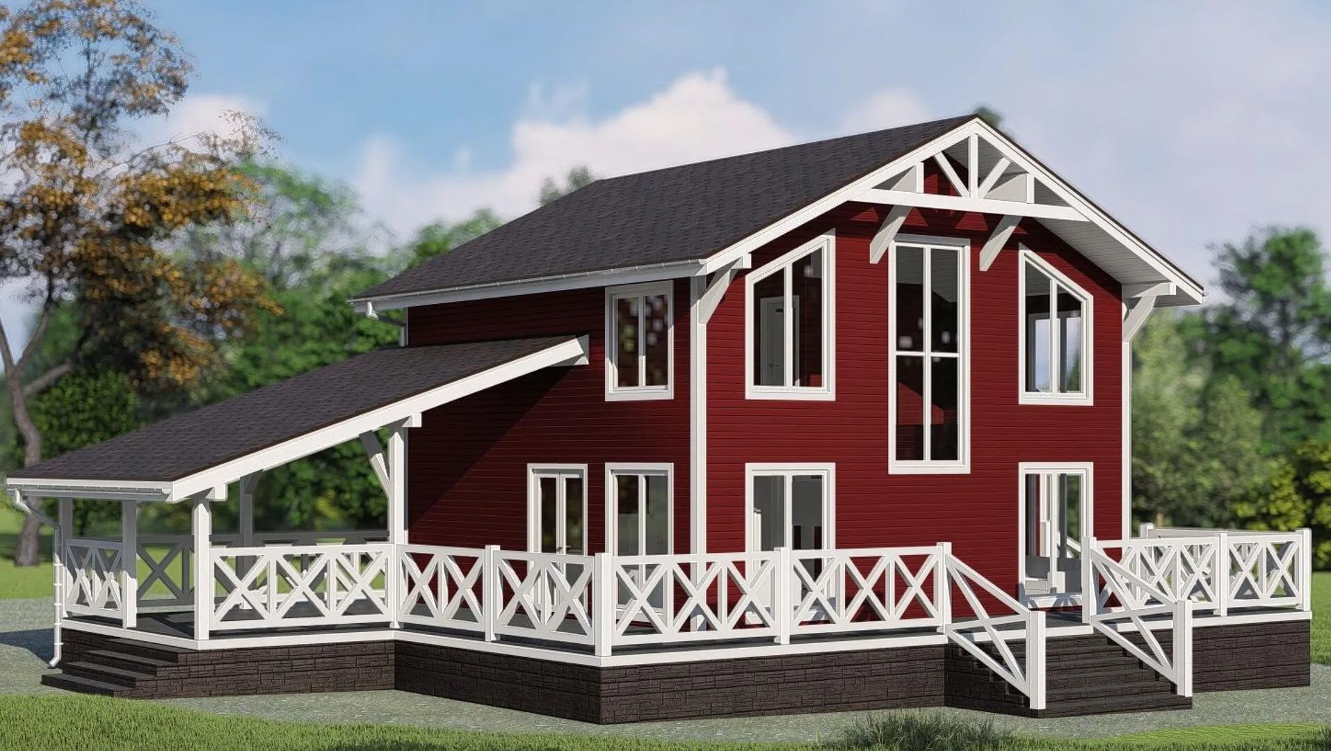 Двухэтажный дом ДД-154