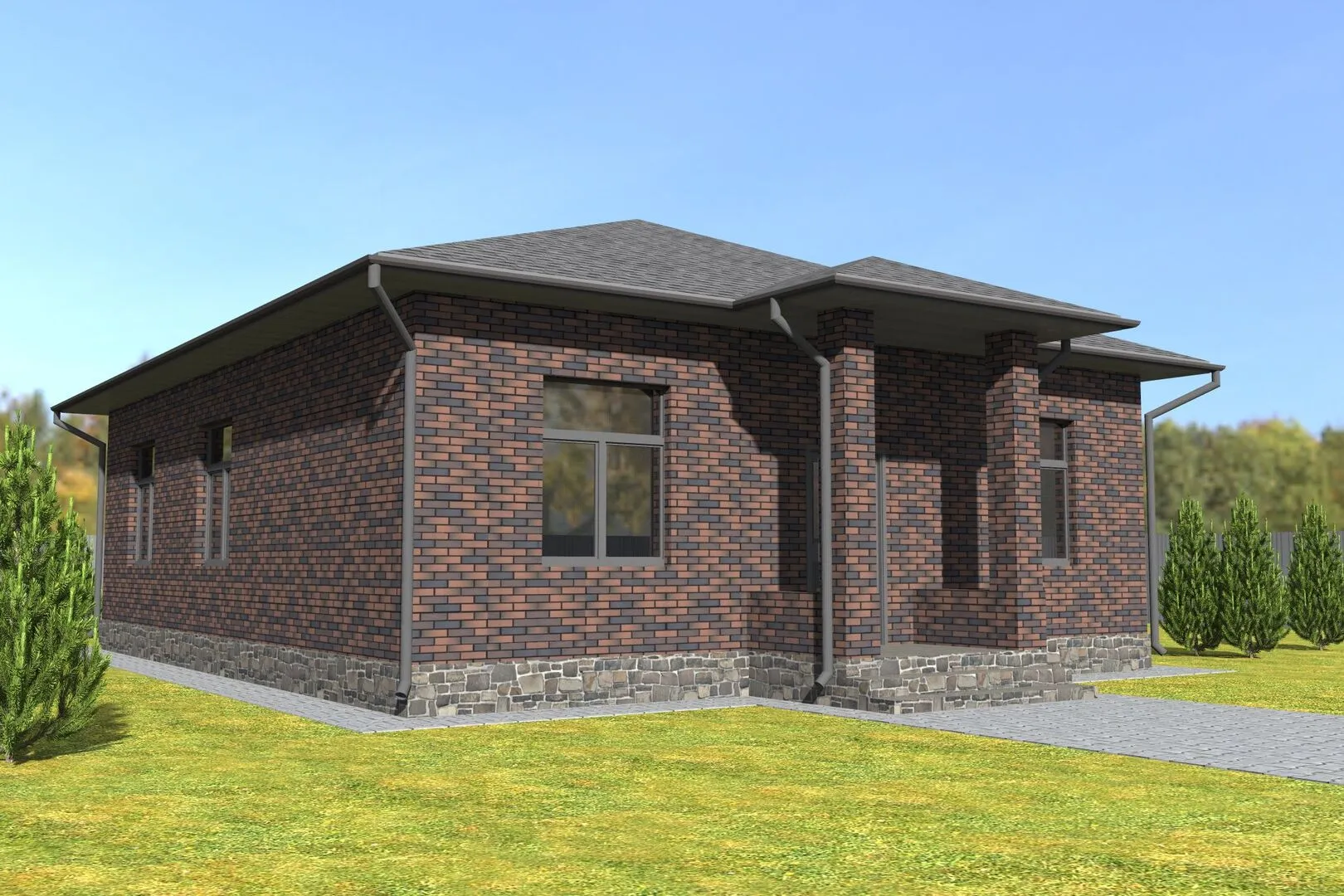 Одноэтажный дом ХАУС90