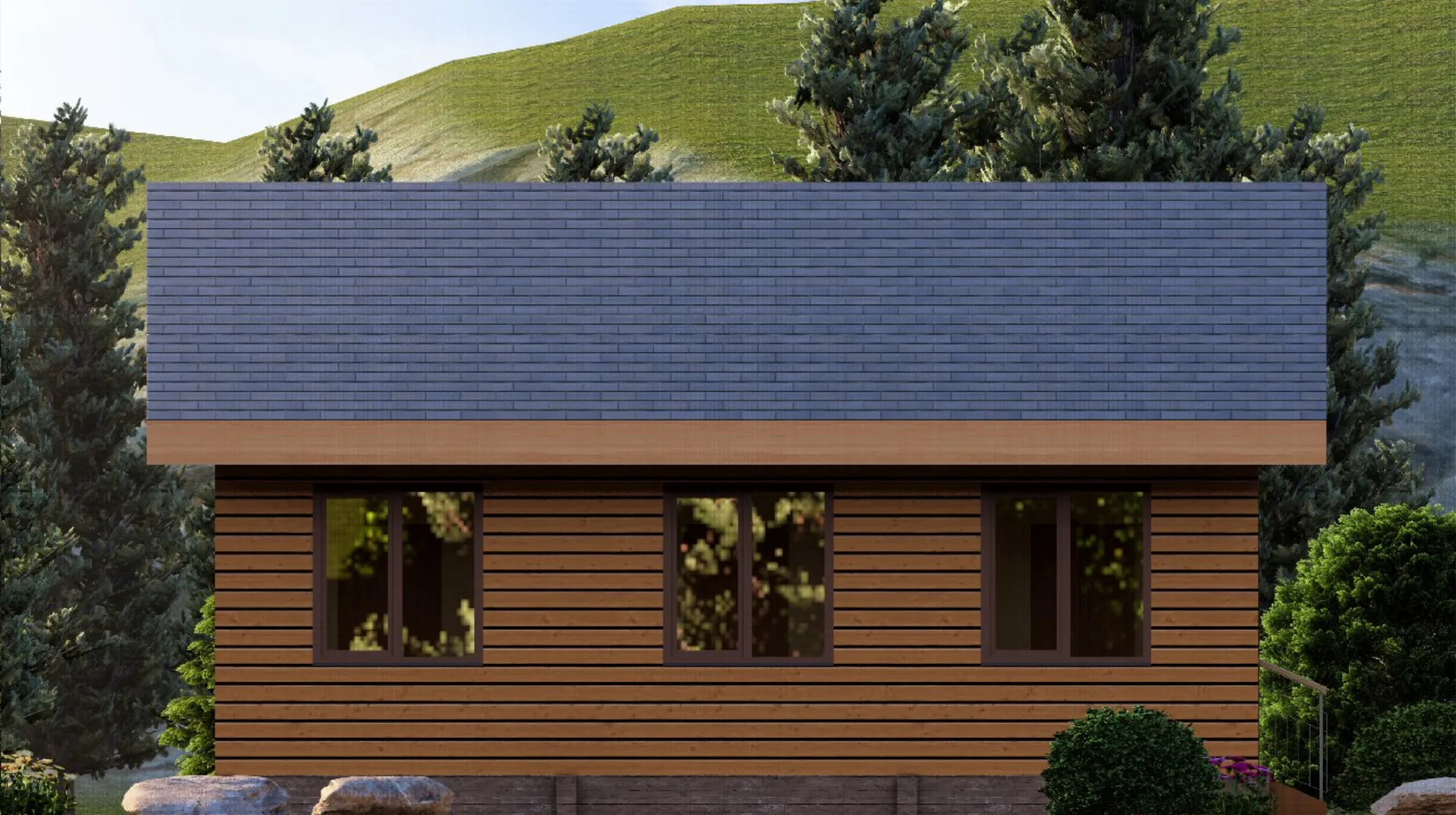 Одноэтажный дом из Бруса 7х9