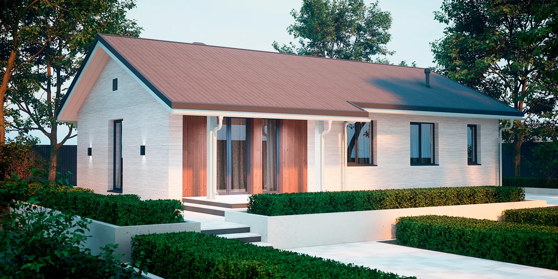 Одноэтажный дом СКАЙ-97