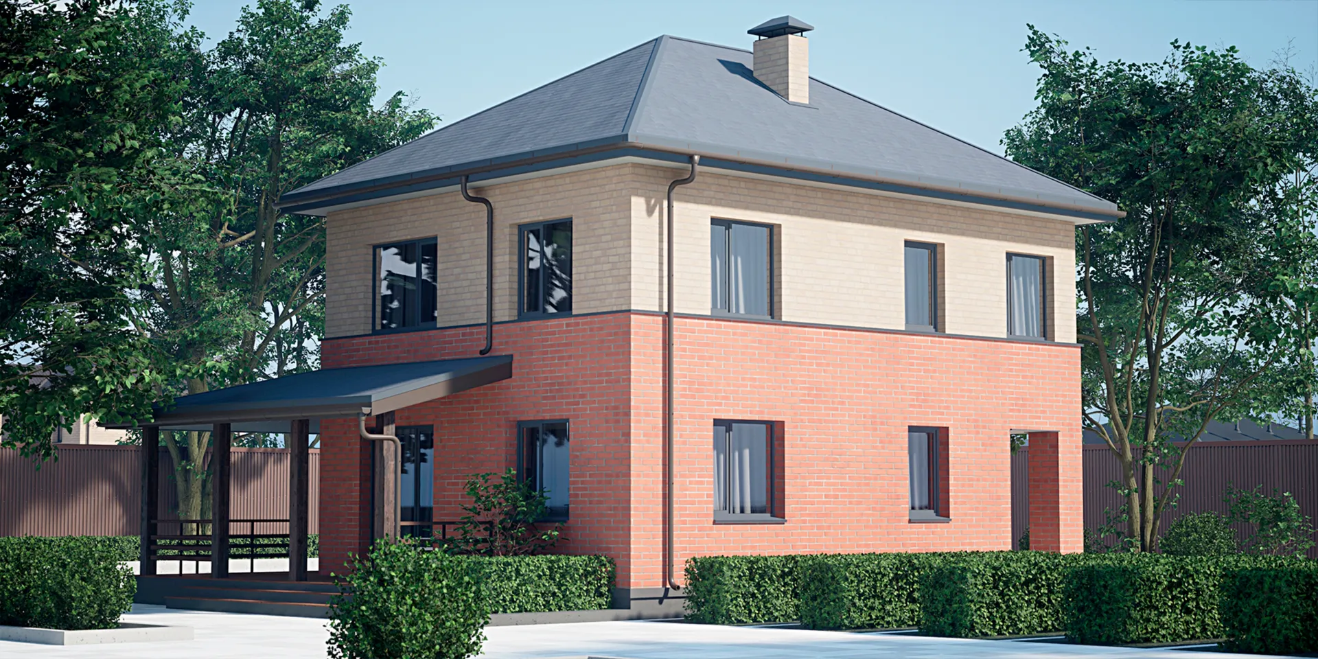 Двухэтажный дом СКАЙ-113