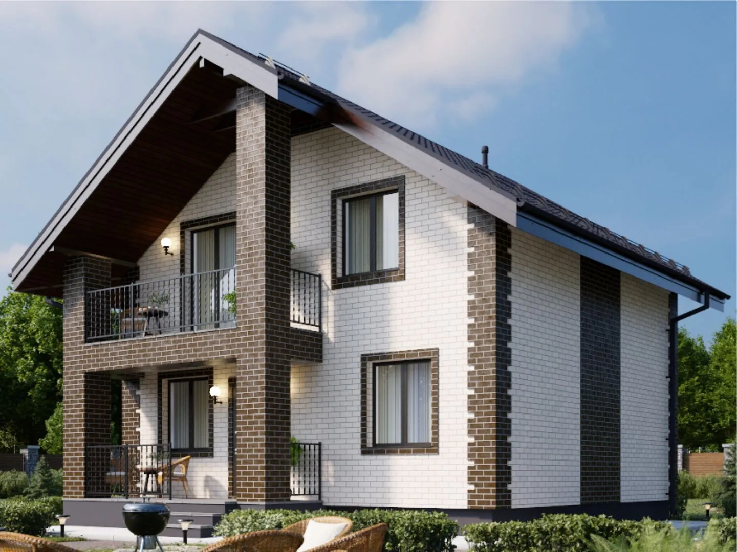 Дом с мансардным этажом 