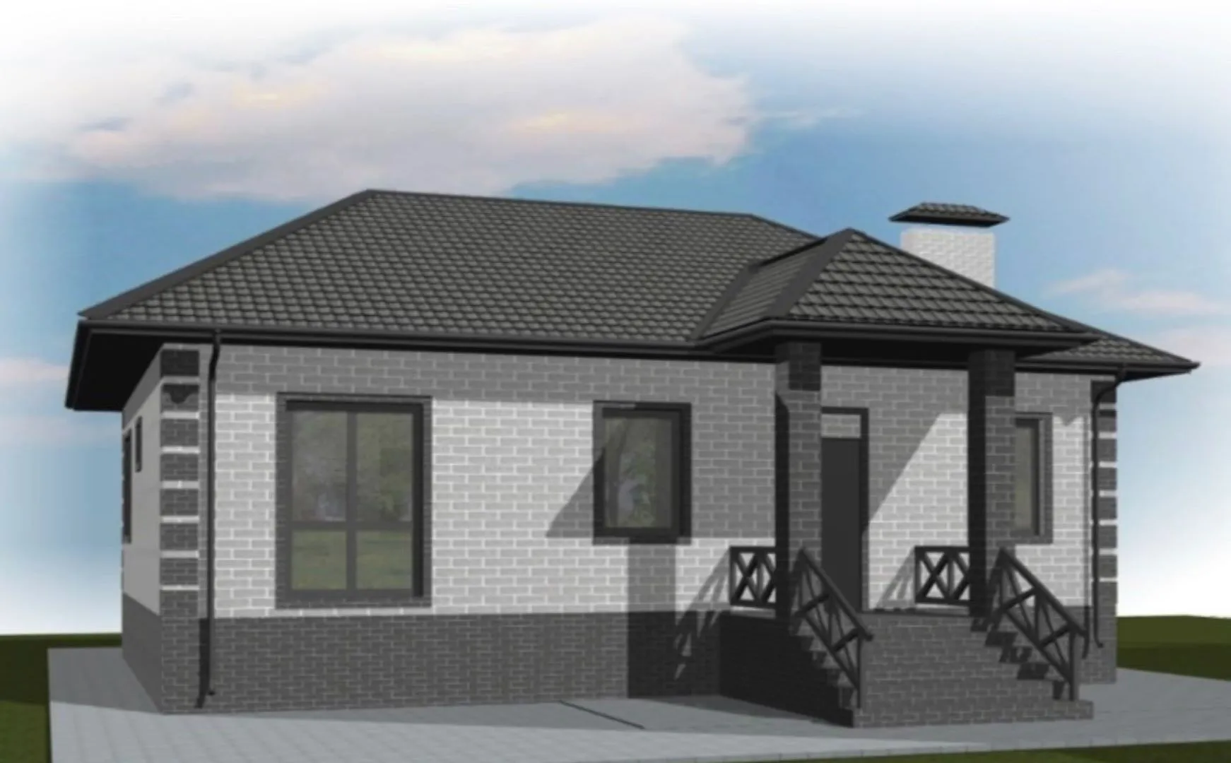 Проект одноэтажного дома 