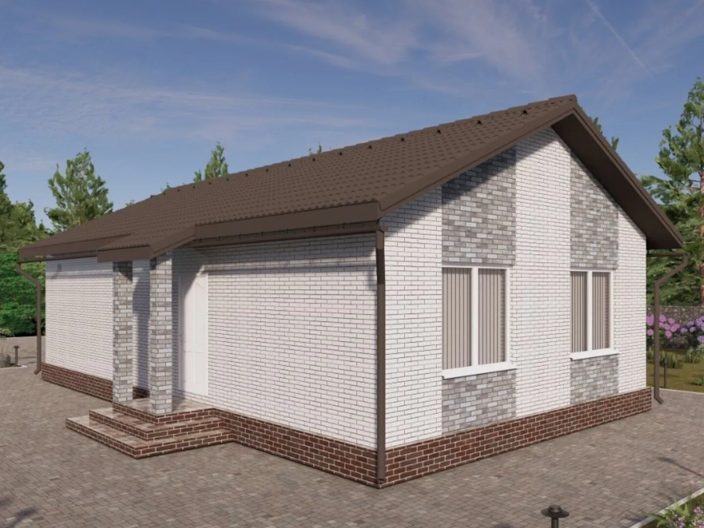 Одноэтажный жилой дом Зевс Микро 79 кв.м.