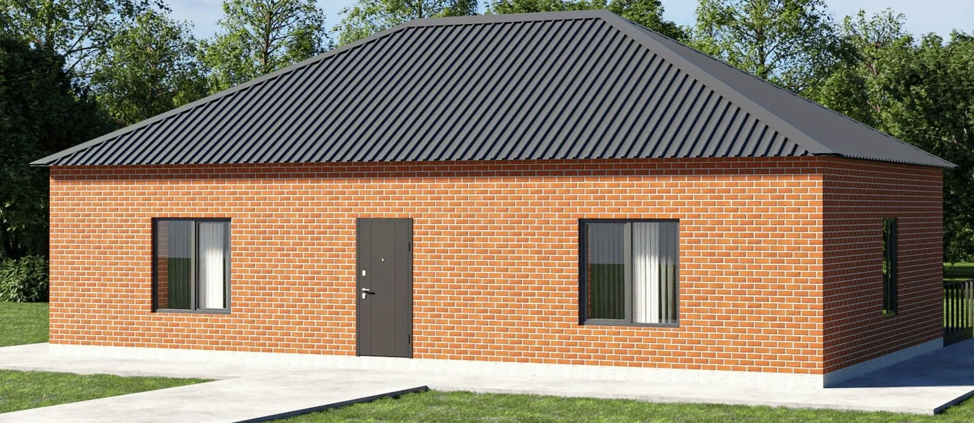 Одноэтажный дом 98 метров