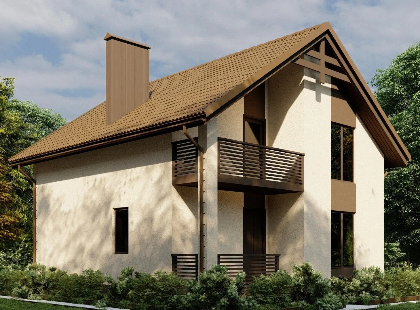 Мансардный дом П-135