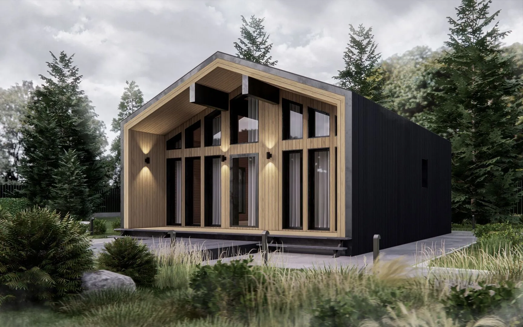 Одноэтажный дом БАРН-167