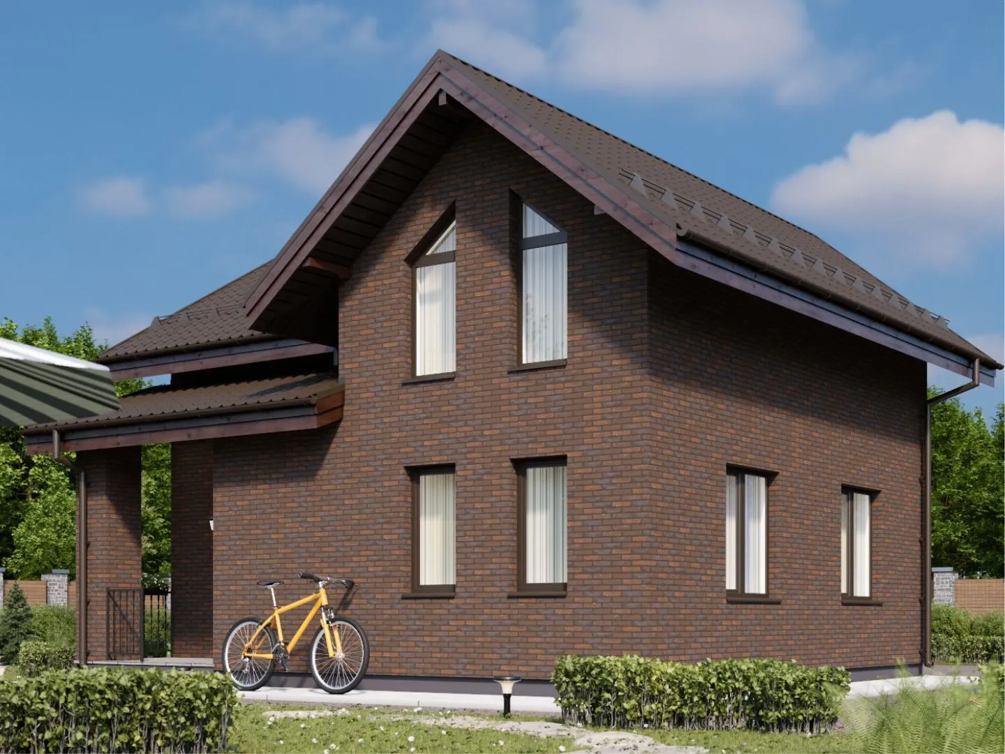 Дом с мансардным этажом 