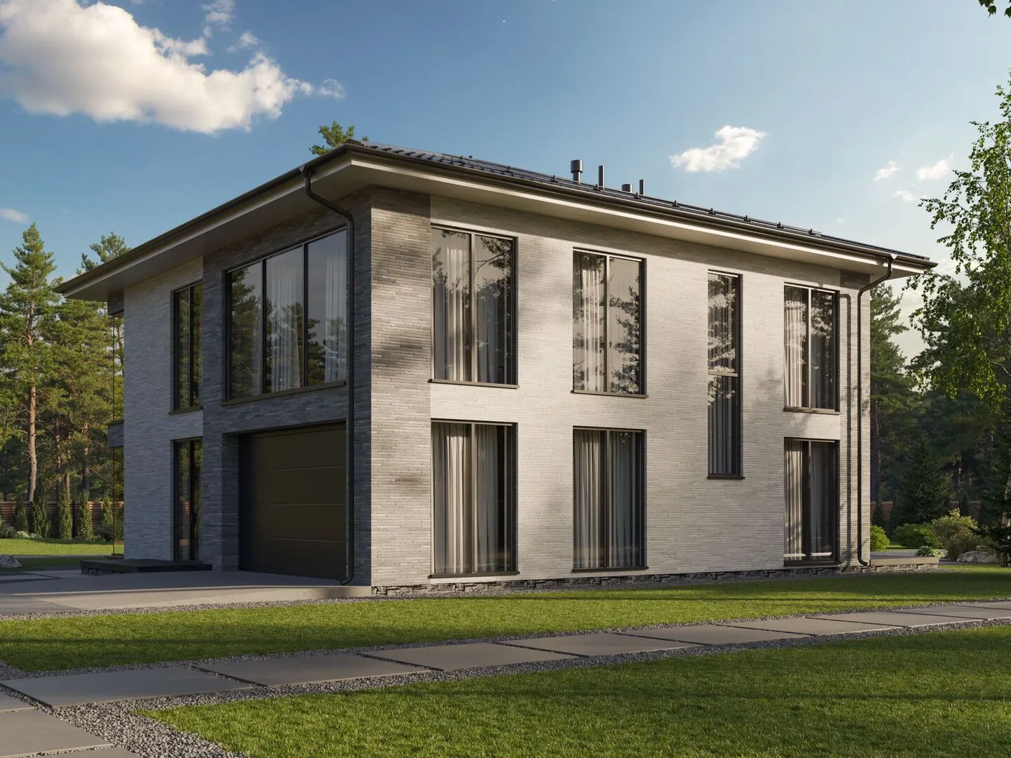 Двухэтажный дом линейки 