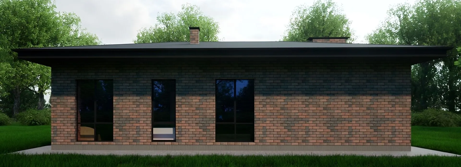 Одноэтажный кирпичный дом GS-99