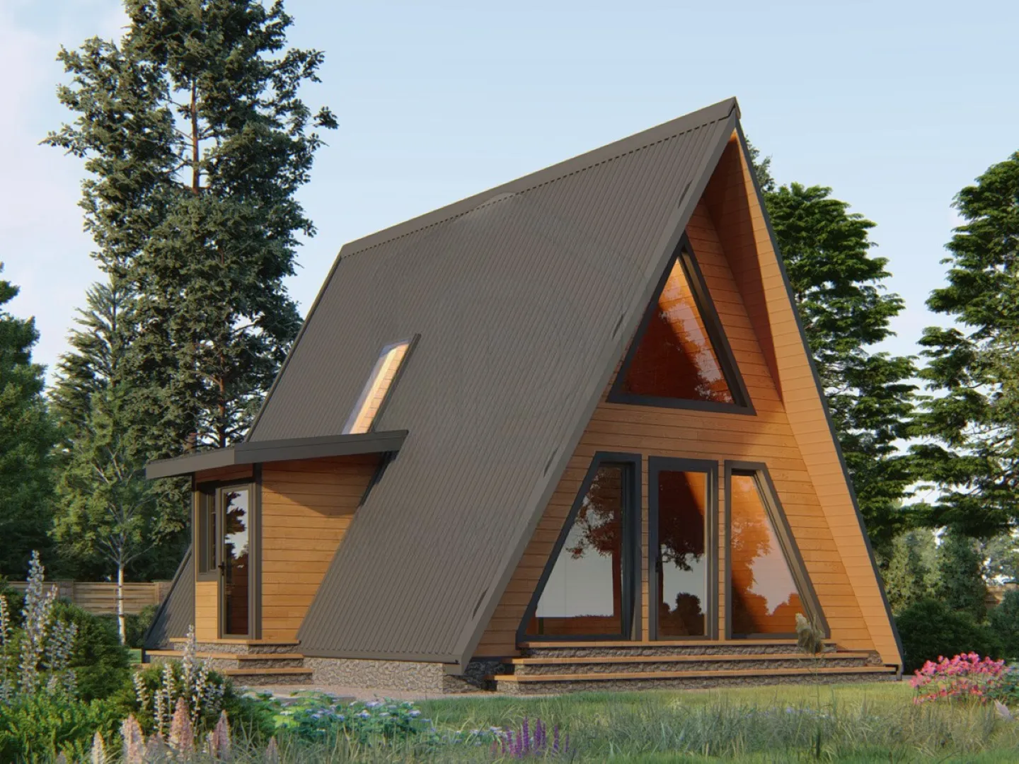 Загородный дом А-фрейм 17