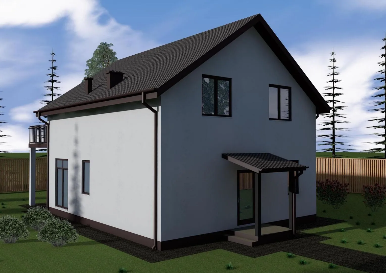 Дом с мансардой Август